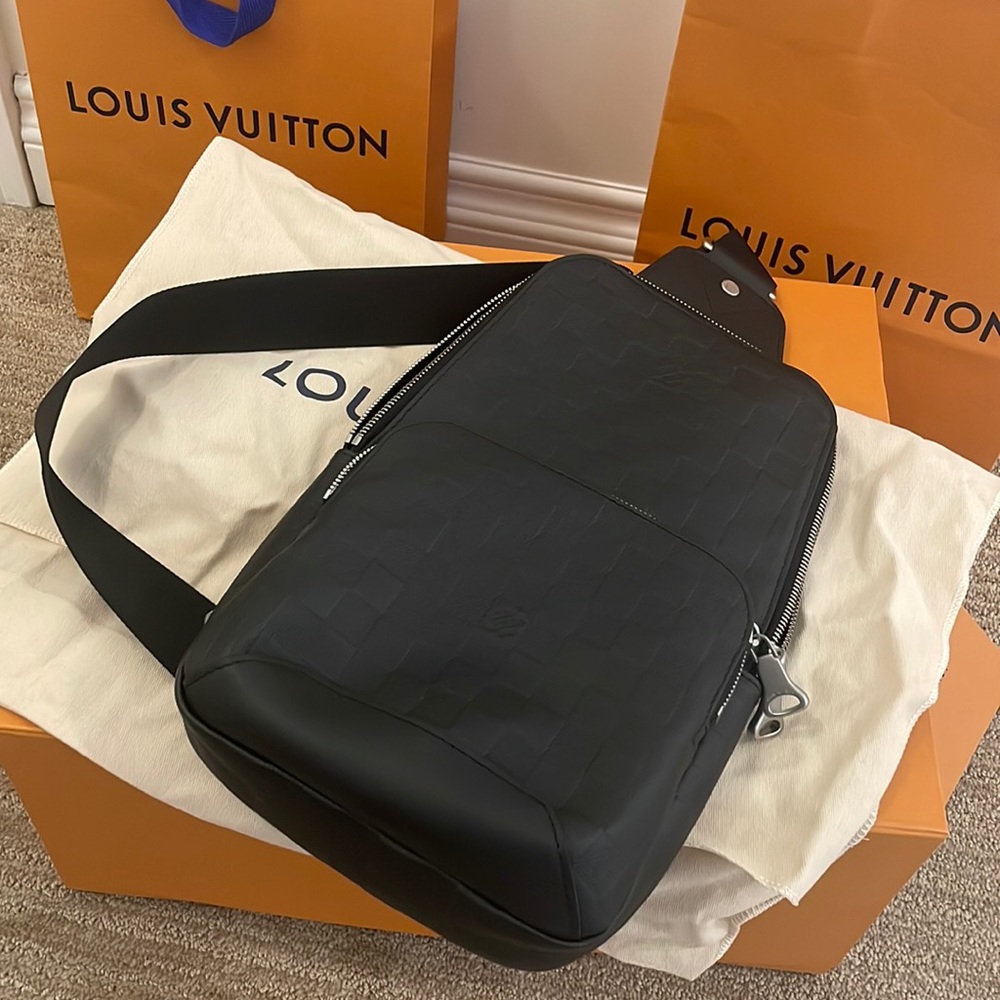 Louis Vuitton Black mens sling bag